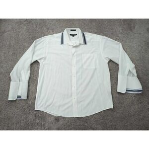 New Gen Dress Shirt Mens 2XL Long Sleeve‎ White Single Needle Tailoring Classic